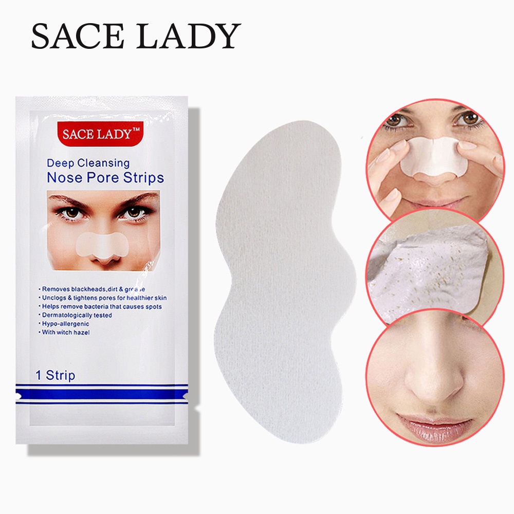 12pcs SACE LADY Blackhead Remover Strips Deep Cleansing Nose Pore