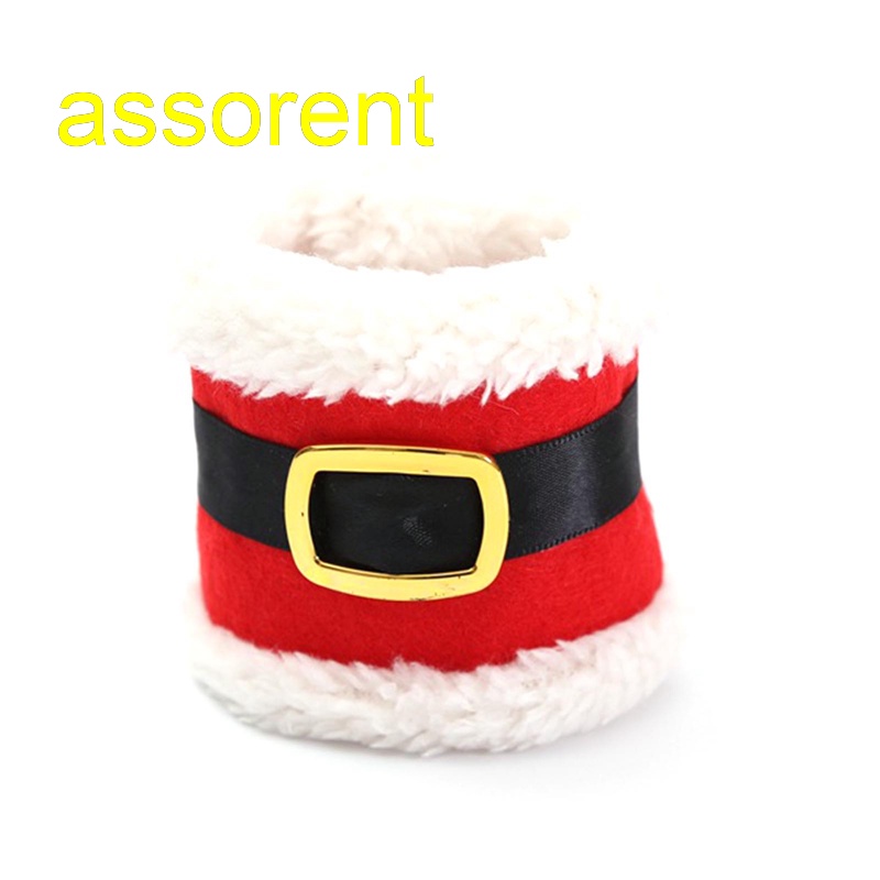 assorent Merry Christmas decorations Christmas belt buckle napkin ring ...