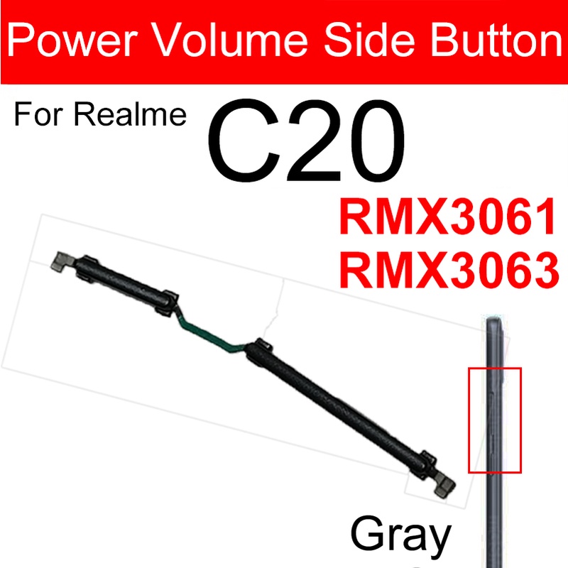 Bouton Power Et Volume Pour OPPO Realme C21Y / C25Y – Nappe De Remplacement, Compatible Plusieurs Modèles