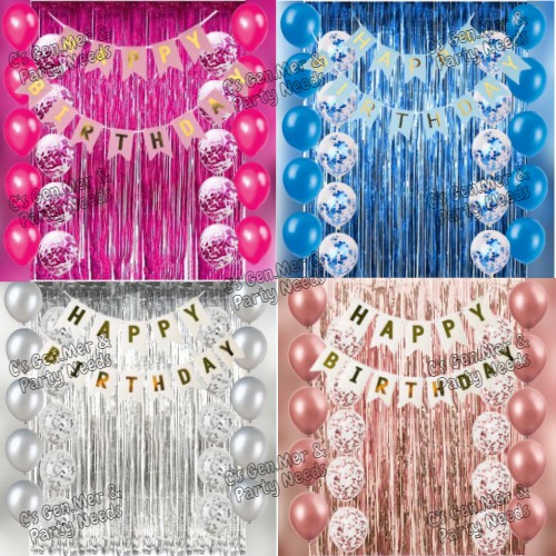 HBD SET - Confetti Balloons Happy Birthday Package - Confetti Balloons ...