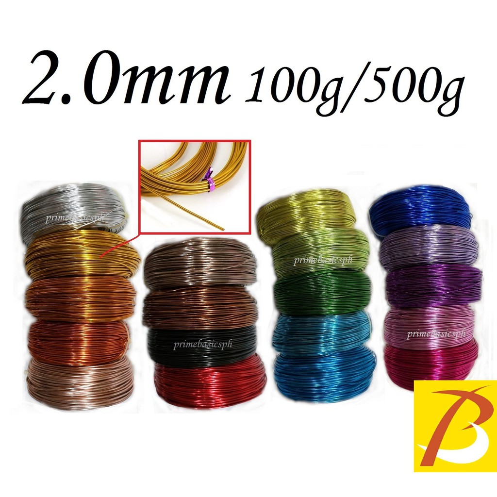 2mm Aluminum Anodized Metal Wire Colored Bendable Cable Arts