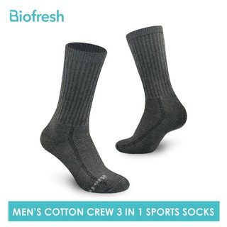 Biofresh Men's Antimicrobial Thick Combat Sports Socks 3 pairs in a ...