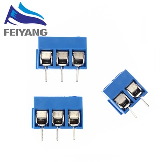 10pcs KF301 2P/3P Blue KF301-5.0 KF301 Screw 5.0mm Straight Pin PCB ...