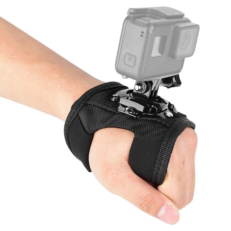 Glove Wrist Band 360 Degree Rotation Hand Strap Belt Mount for GoPro ...