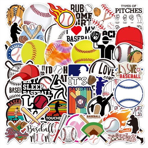10/50PCS Ball Games Stickers Outdoor Sports Baseball Stickers for Bike