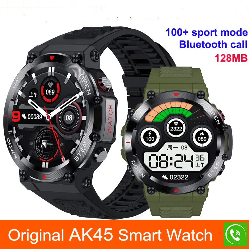 AK45 Smart Watch Men Bluetooth Call Waterproof 100+ Sport Modes Fitness ...