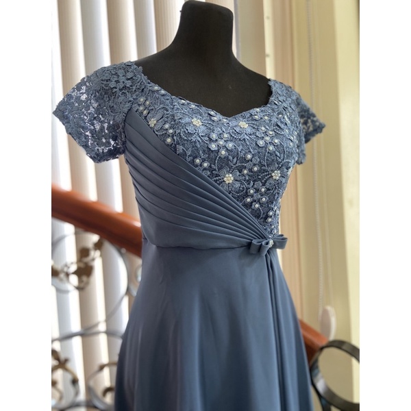 dusty blue dress for wedding sponsor Secondary Sponsor Dress For Wedding Sponsors Attire Dress For Principal  Sponsor In Wedding Secondary Sponsors Simple Gowns For Wedding Sponsors  Simple Dress