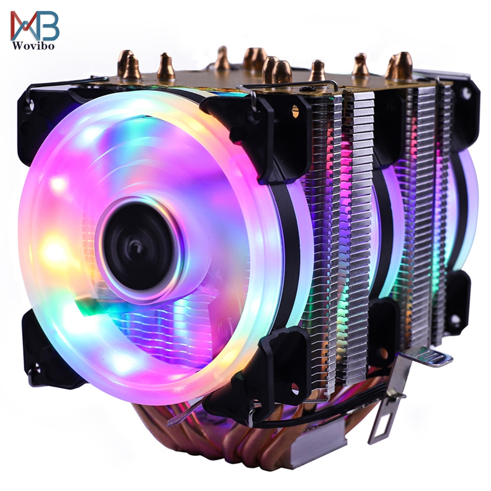 6 Heat Pipes Rgb Cpu Cooler X79 X99 Motherboard 3pin Pwm 4pin Cpu ...