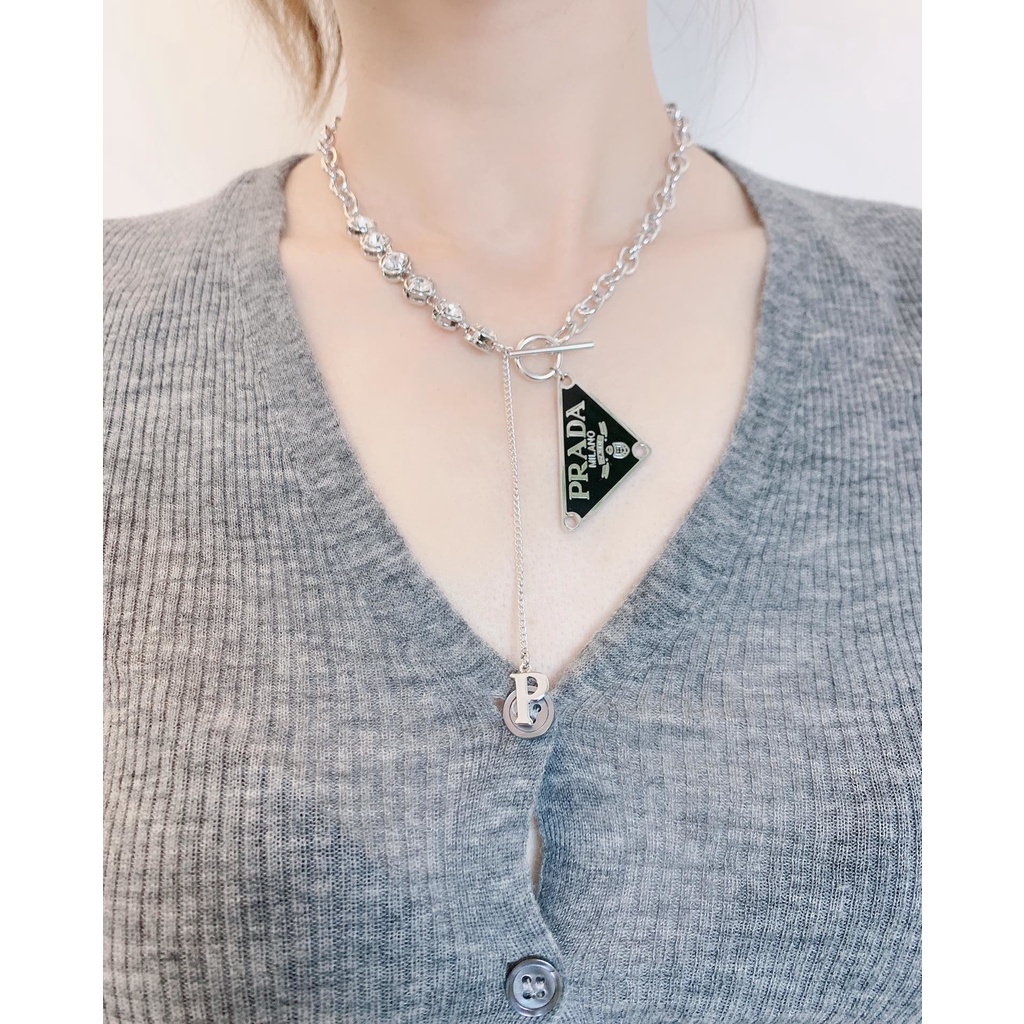 Prada deals triangle necklace