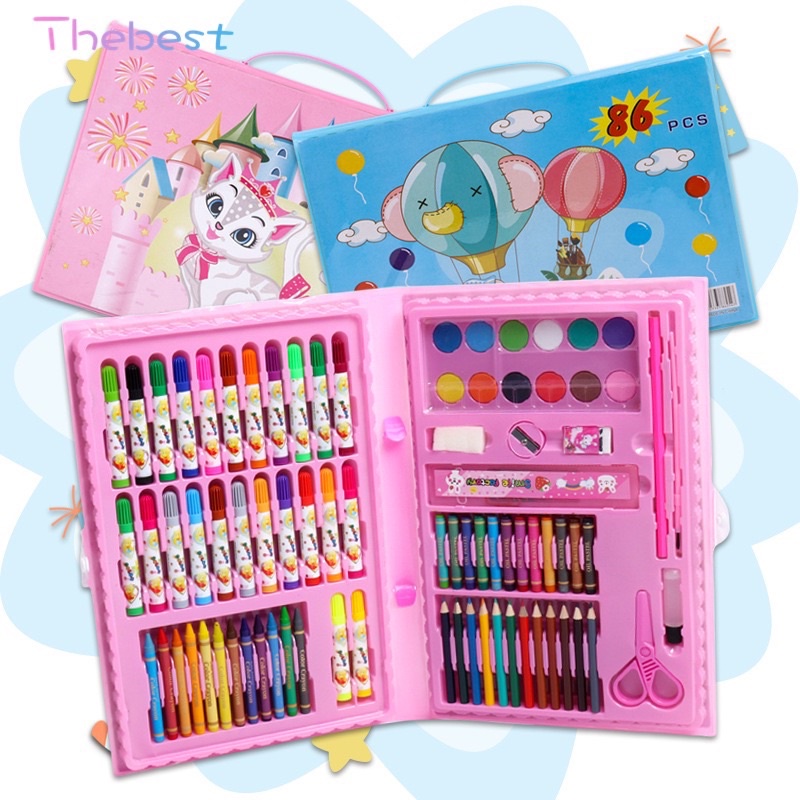 86 pcs 42 pcs Kids Coloring Set Painting Water Color Crayon Drawing Set Art Set  Children Drawing Set