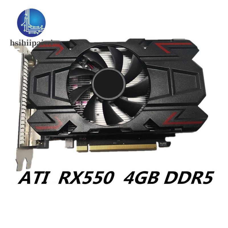 Graphics Card ATI HD RX550 4GB DDR5 128Bit Computer Game Graphics Card ...