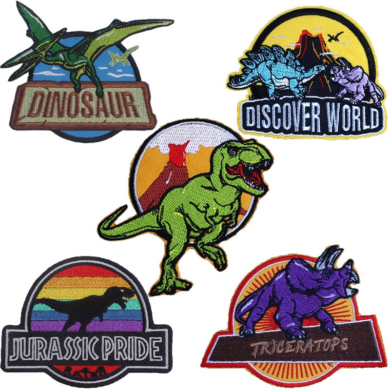 Jurassic Park Dinosaur Patch DIY Sew/Iron on Discover world Pterosaur ...