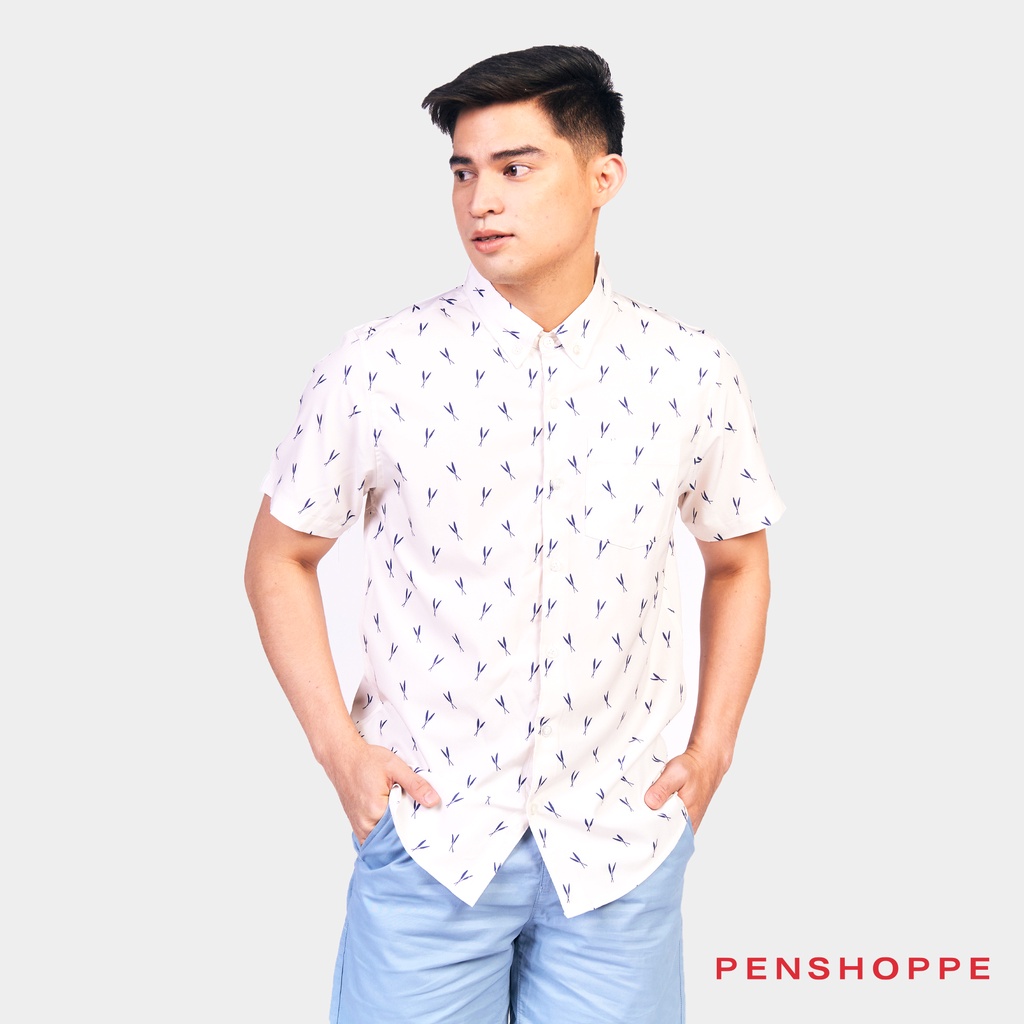 Relaxed Fit Shirt with Notched Collar – PENSHOPPE