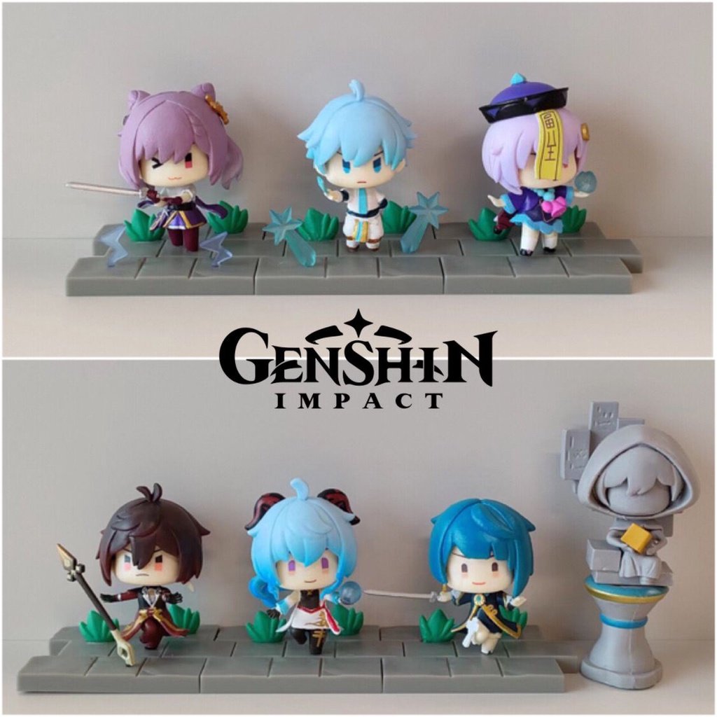Genshin Impact Battlefield Keqing Chongyun Qiqi Zhongli Ganyu Xingqiu