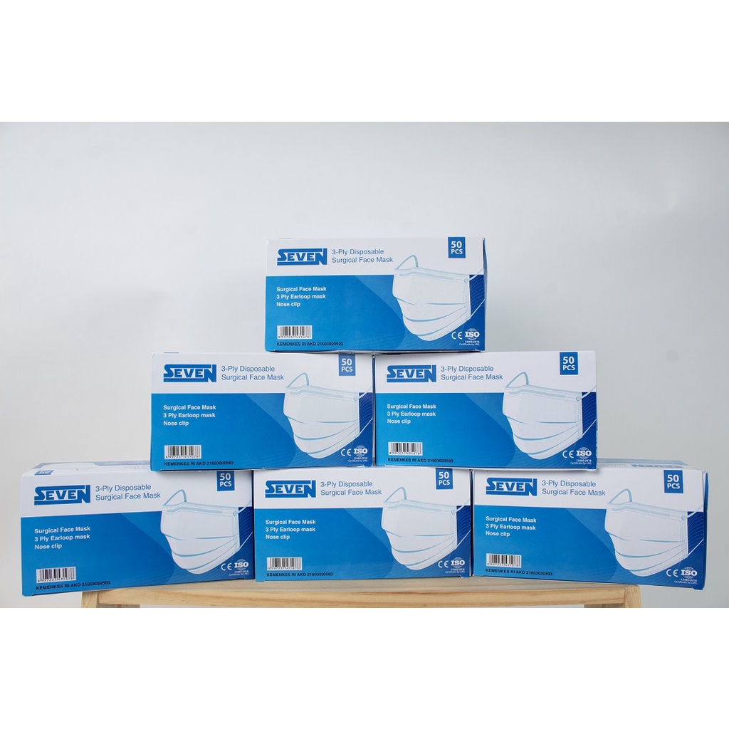 FortKlass Mask Seven | SEVEN 3ply Earloop Medical Mask contains 50 pcs ...