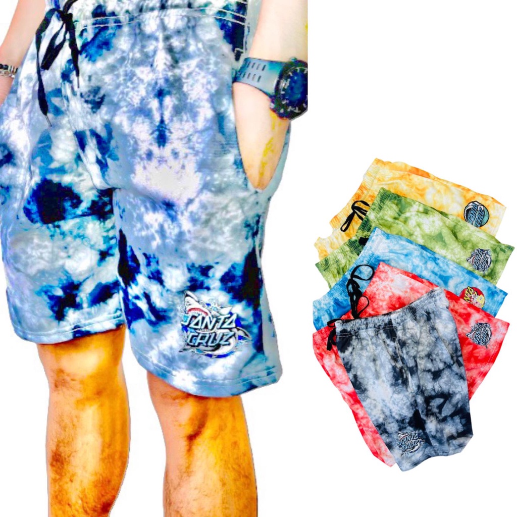 Mens Shorts Tie Dye Design Walking Shorts Alangan Size Only | Shopee ...