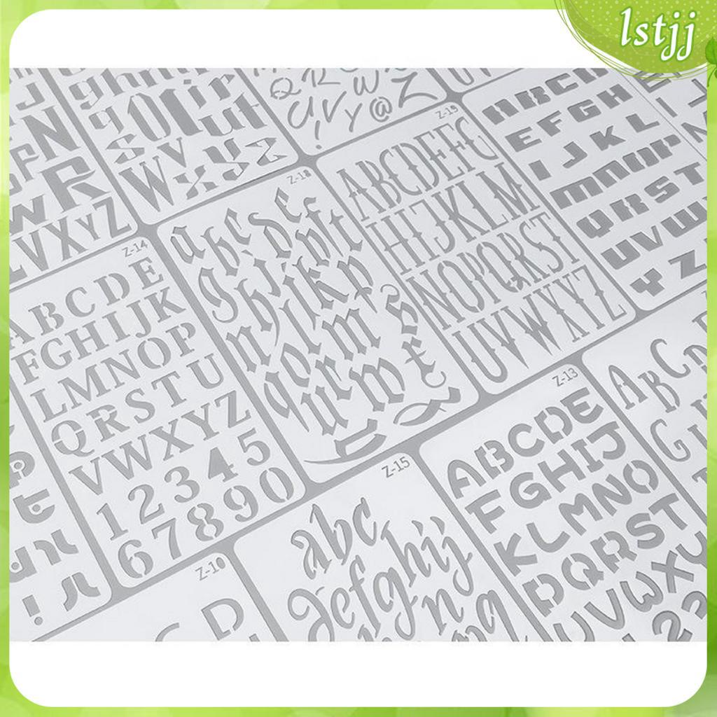 20x Alphabet Stencil Sets Rulers Letters Number Stencils Lettering ...