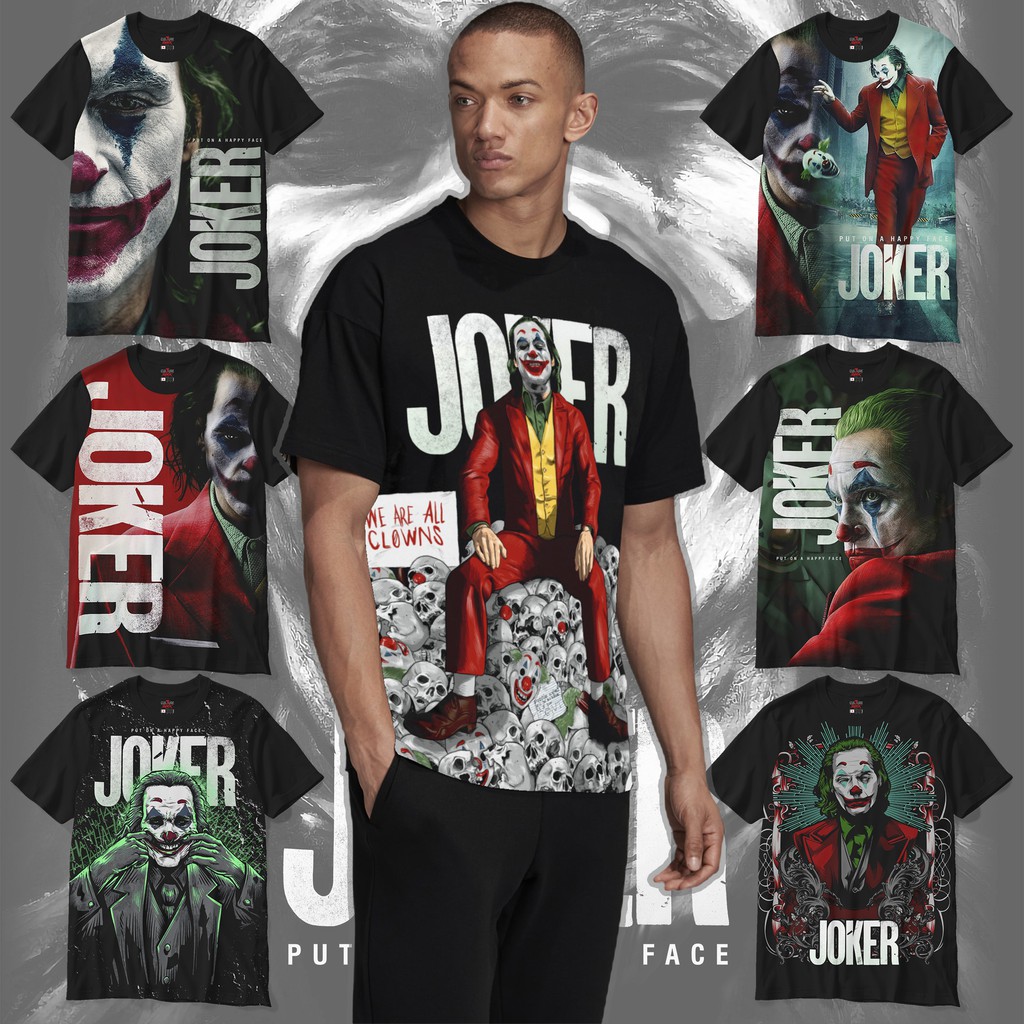 Joker Printed Unisex Black T Shirt Shopee Philippines