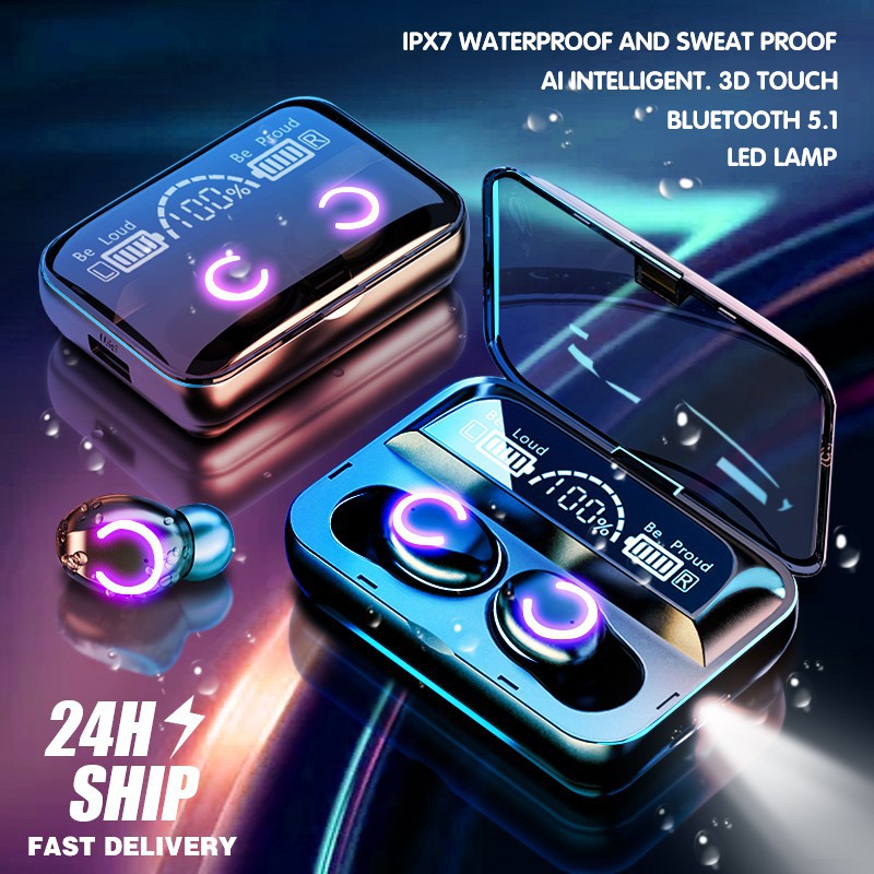 (COD)Wireless Bluetooth Earphone with Microphone Sports Wireless ...