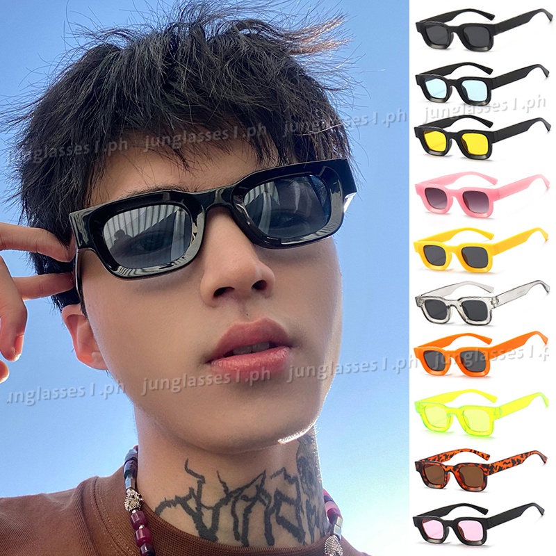 Vintage Style Small Frame UV400 Sunglasses For Men And Women rectangle black Shsde for men