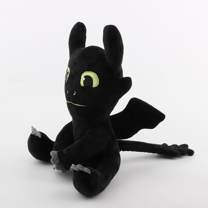 New How To Train Your Dragon 3 Plush Toy Light Fury Black Soft
