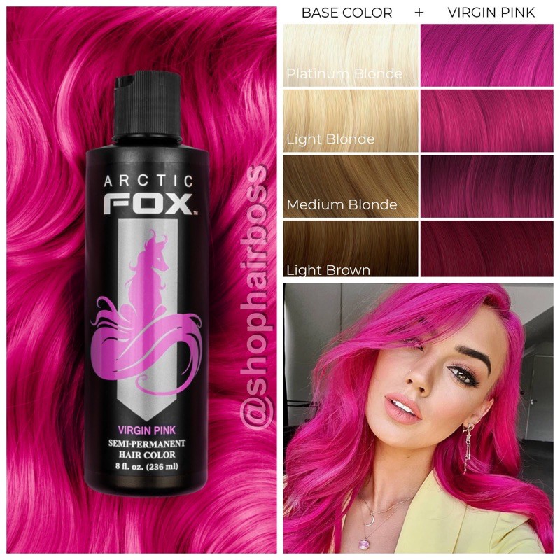 Arctic Fox Virgin Pink Semi-permanent Hair Color, 8 Ounce | Shopee ...