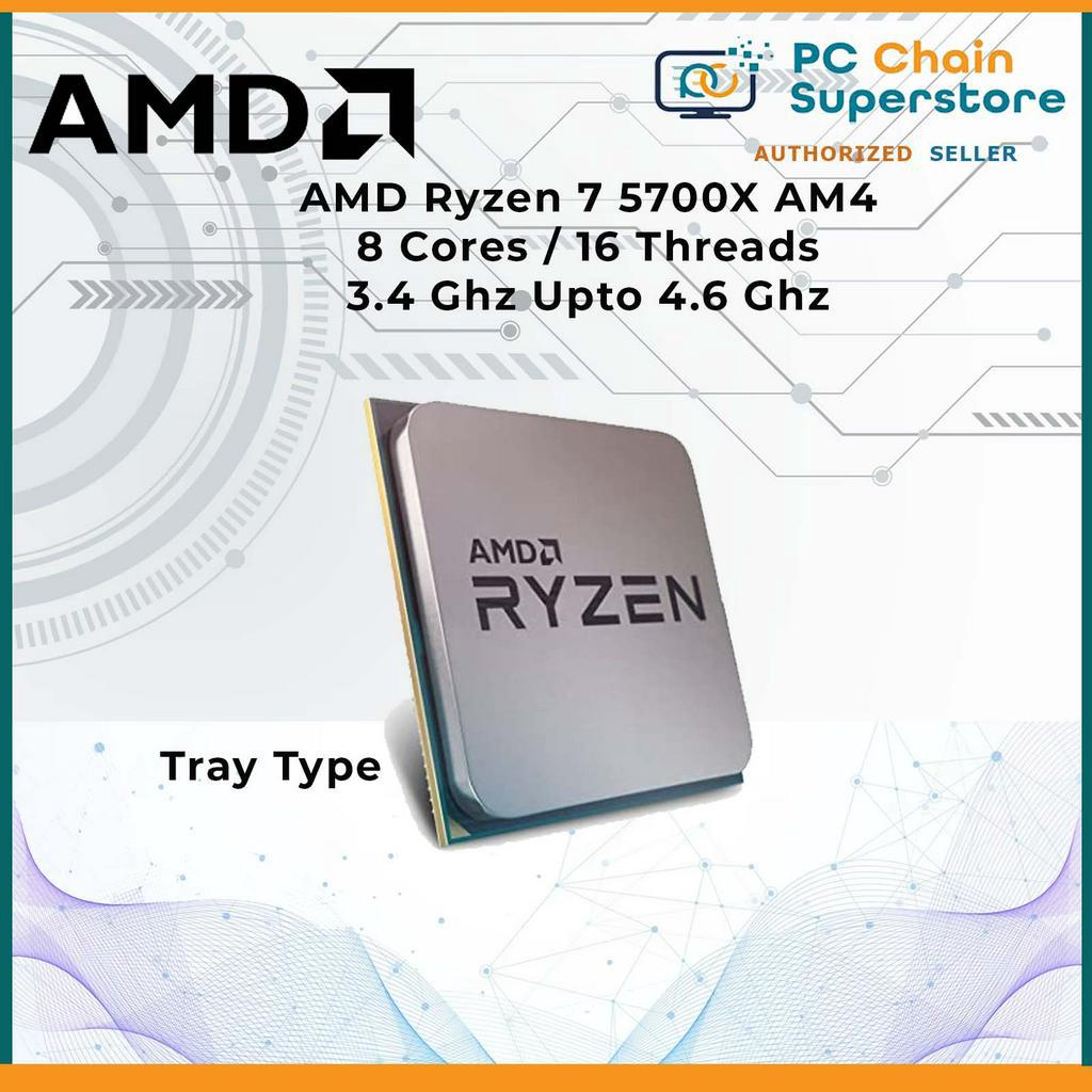 AMD Ryzen 7 5700X / 5700X3D 8 Cores 16 Threads Unlocked AM4 Desktop CPU ...