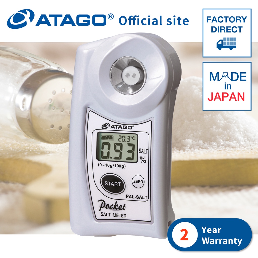 ATAGO Digital Pocket Hand Held Salt Meter PAL-SALT | Shopee