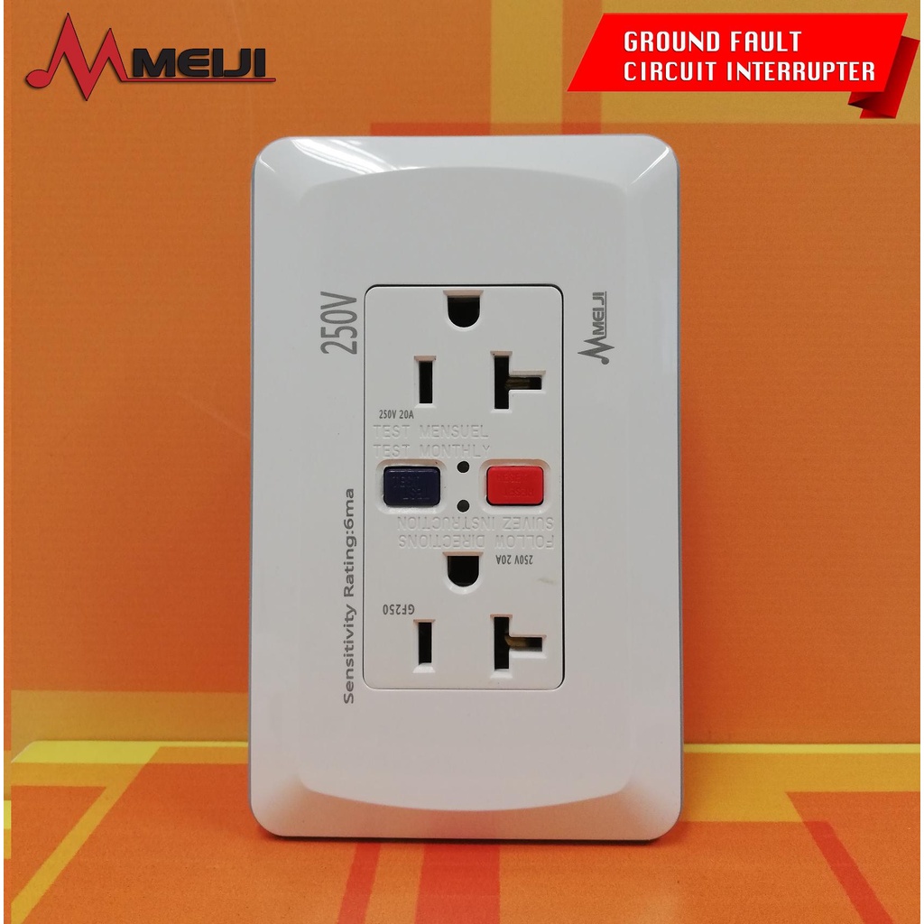 Spot segundo GFCI Meiji Ground Fault Circuit interrupter [Duplex