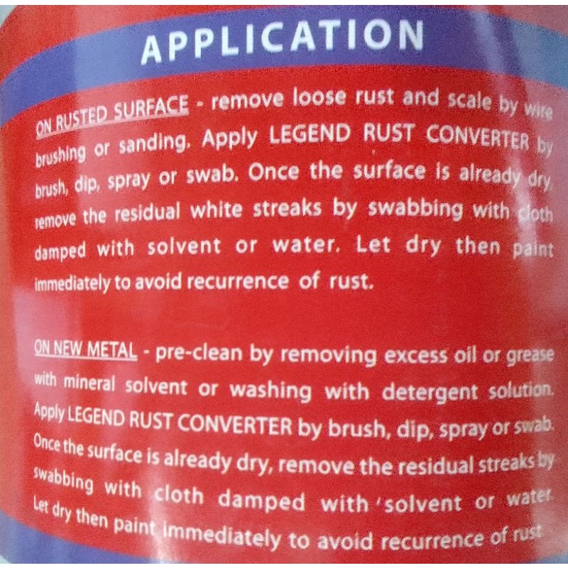 TANGGAL KALAWANG RUST REMOVER CONVERTER LEGEND(240ML, 500ML, 1LITER ...