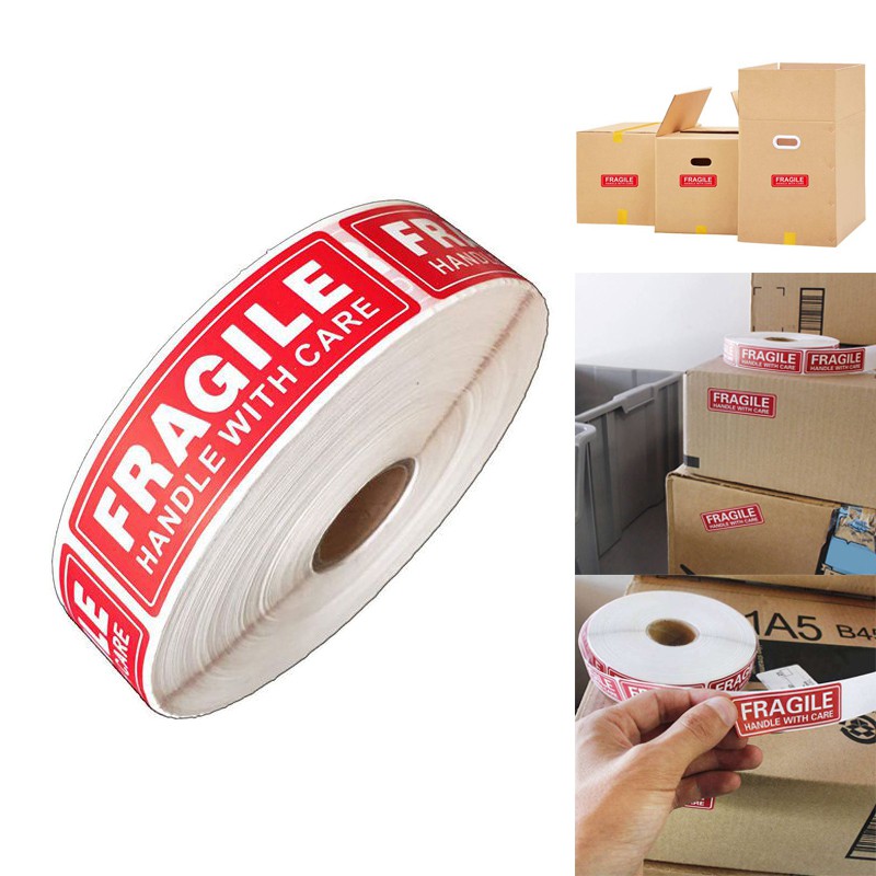1 Roll/500Pcs Fragile Stickers - Fragile Handle with Care Labels - for ...