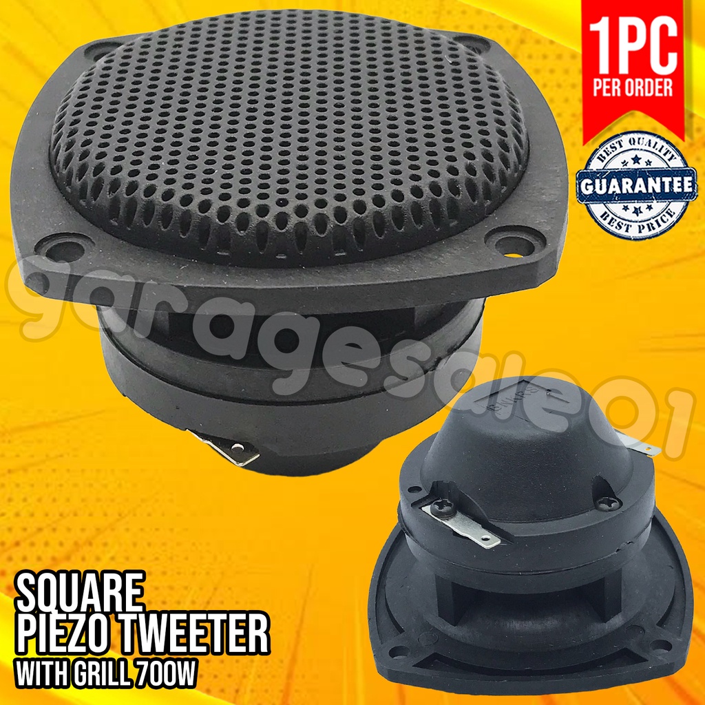 GS Square Piezo Tweeter with Grill 700W – Heavy-Duty Audio Speaker ...