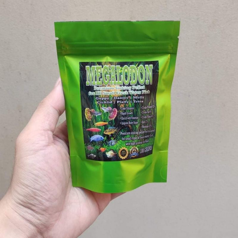 Megalodon Premium Sinking Pellet Food for Guppy, Danios, Molly, Cichlid