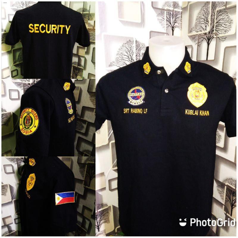roterende matchmaker Forhøre Polo Shirts♕Complete Patches PoloShirt for Security Guard Free name and  agency Embroidery | Shopee Philippines