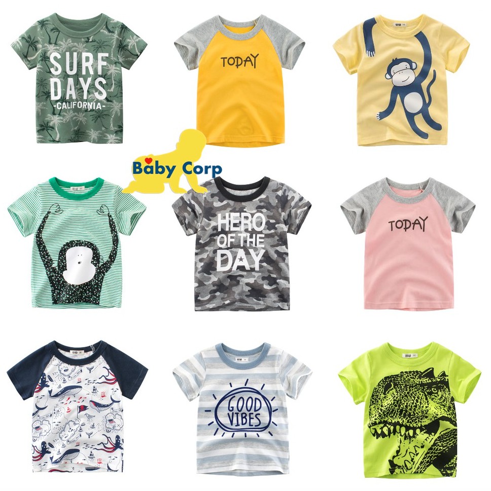 Boy Clothes Baby Corp Kids Boys Girls Casual T-shirt Shirt Fashion ...