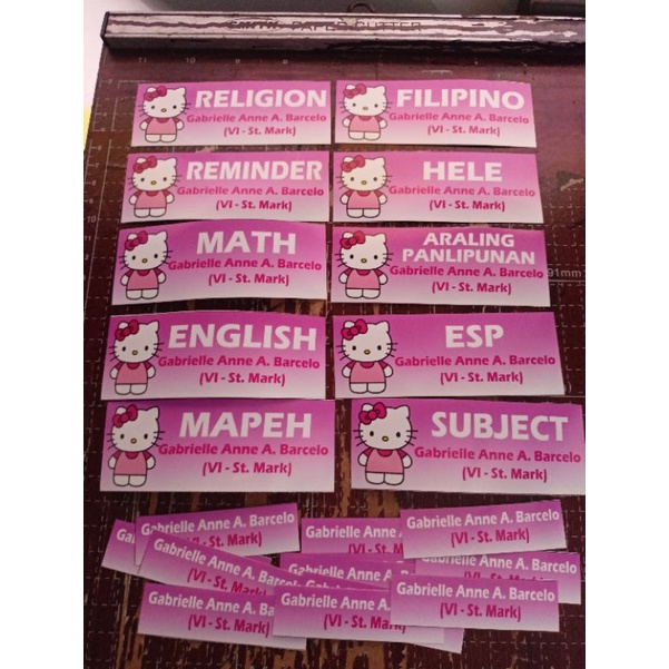 Subject sticker & Name tag label | Shopee Philippines