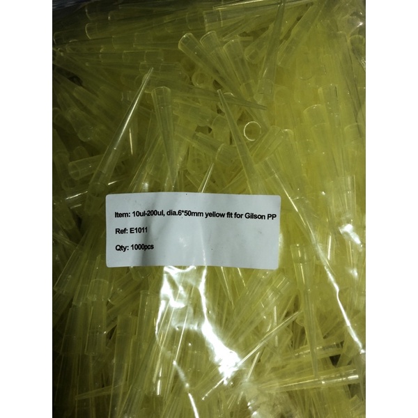 4B Yellow Tips, 10ul300ul, fit for Eppendorf, PP, 1000’s Shopee