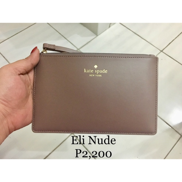 Kate Spade Wristlet Pouch Eli Nude Authentic Original from US Shopee Philippines