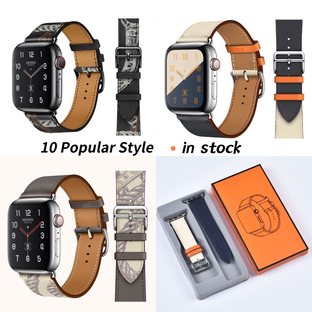 Genuine Leather Apple Watch Band Strap for iWatch Series 9 8 7 6 5 4 3  38mm/45mm