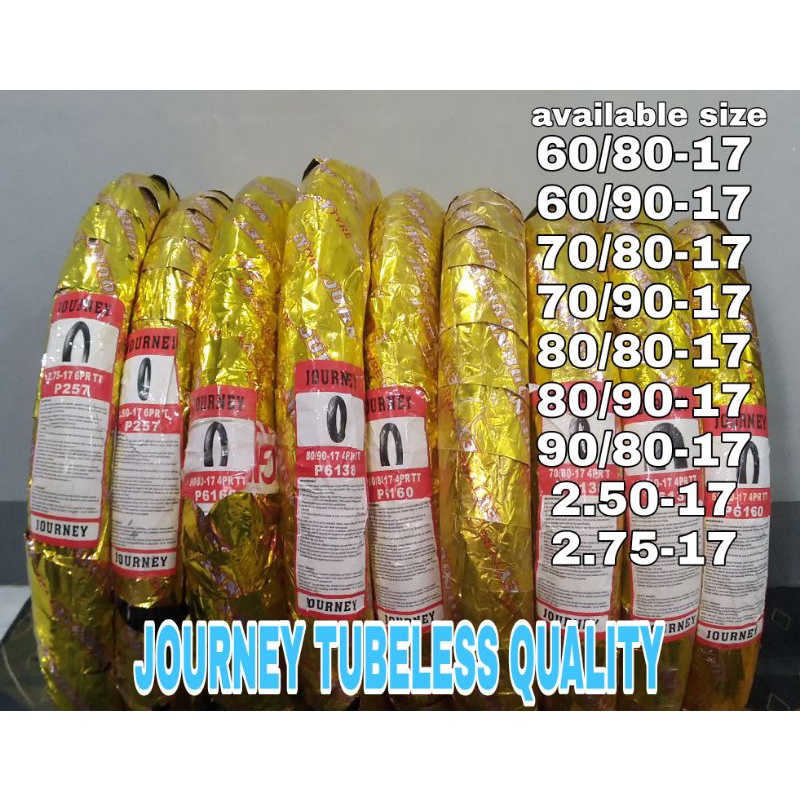 JOURNEY TUBE TYPE MOTORCYCLE TIRE 60/8017 60/9017 70/8017 70/9017