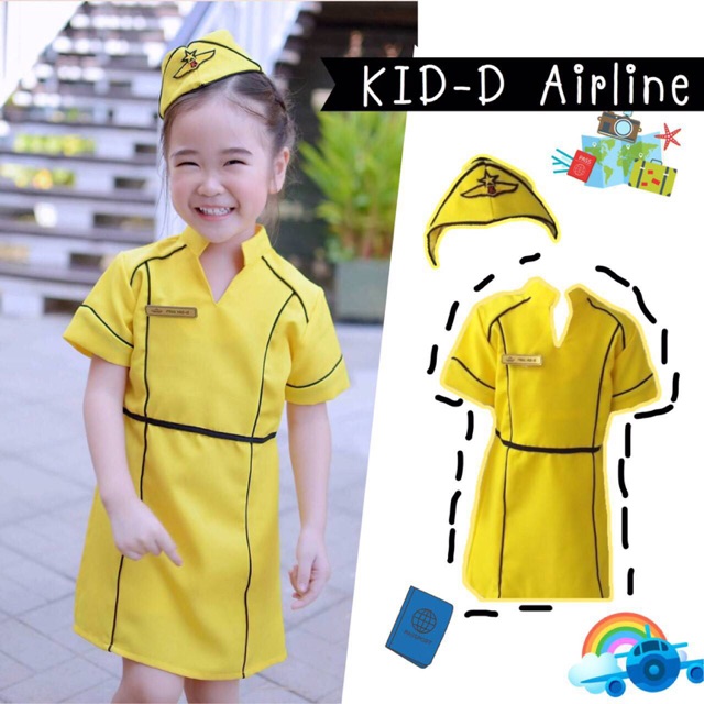 Child Occupation Suit Girl Air Hostess Costume Shopee Philippines