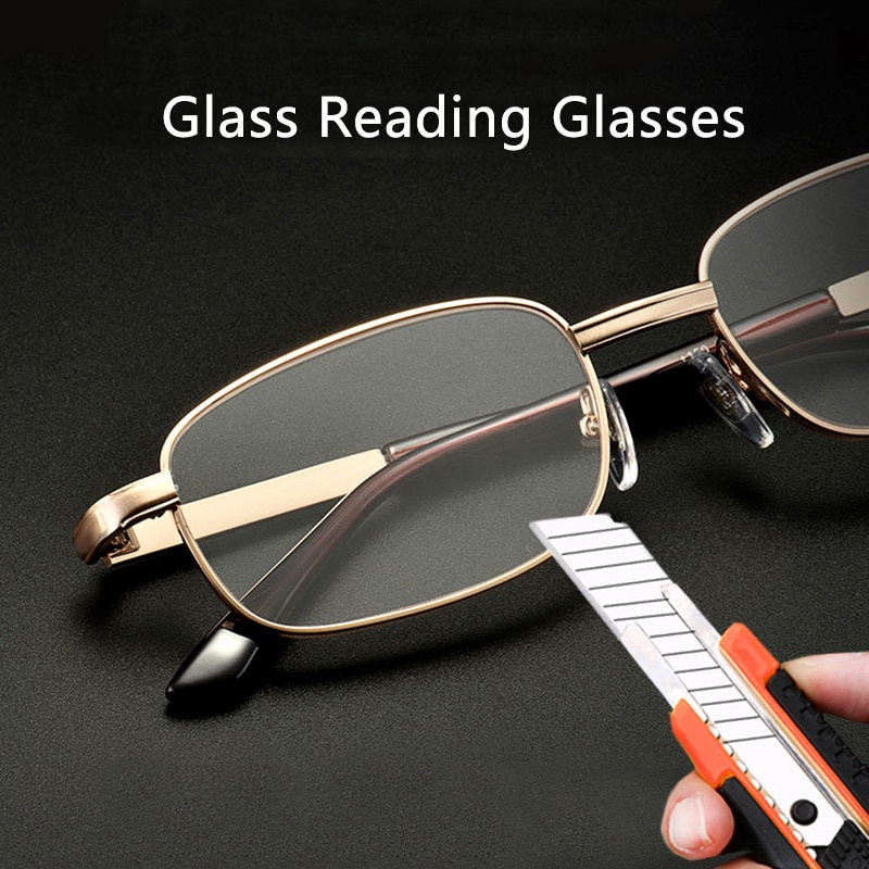 Glass Lens Reading Glasses For Men Women Eyeglasses Presbyopia