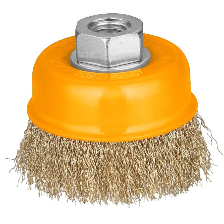 Ingco Cup Brush Twisted Wire W/Nut 75mm M10X1.5 WB10752 MERVILLE