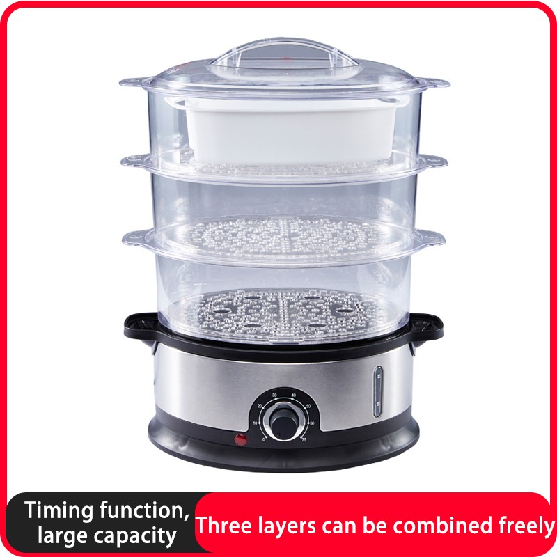 Electric Steamer 9 Liters Household 3 Layer Siu Mai Siumai Electric