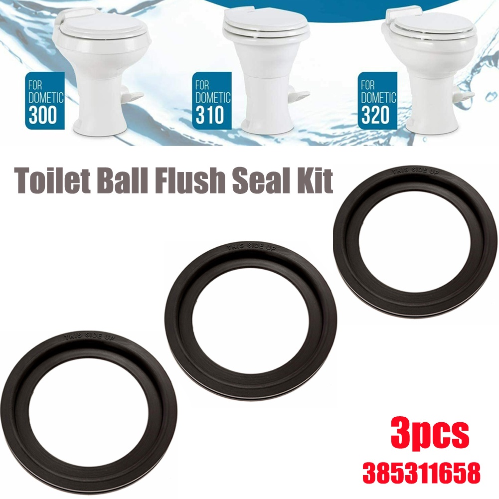3pcs/set RV Toilet Flush Ball Seals For Dometic Model 300 310 320 RV Motorhome Camper Trailer