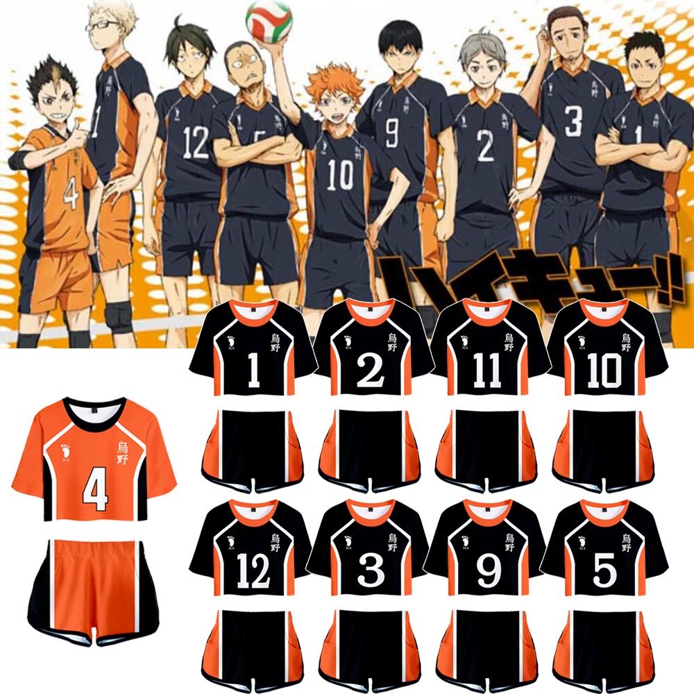 Haikyuu Anime Cosplay Haikyuu Nishinoya Shirt Shorts Jersey Hinata ...