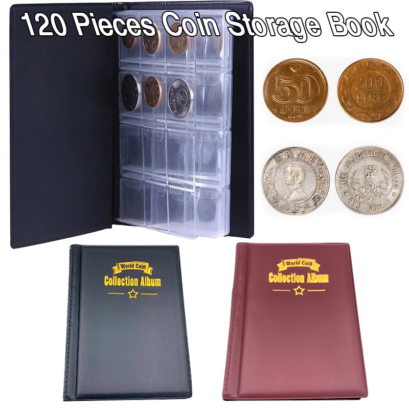 [Spot] 120 Pieces Coin Storage Book Coin Collection Album Volume Folder ...
