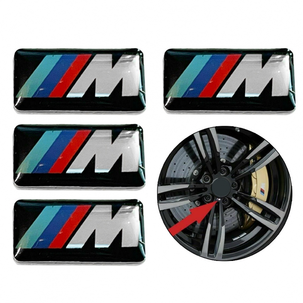 4 X M Sport Performance Alloy Wheel Badge Sticker Emblem Decal For BMW ...
