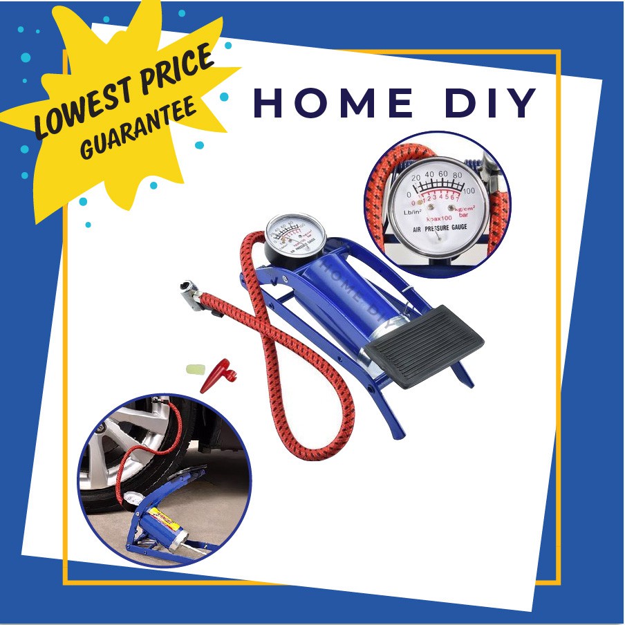 Multi-Purpose Air Foot Pump Car Foot-Operated Pump Electric Motorcycle  Portable Tire Pump