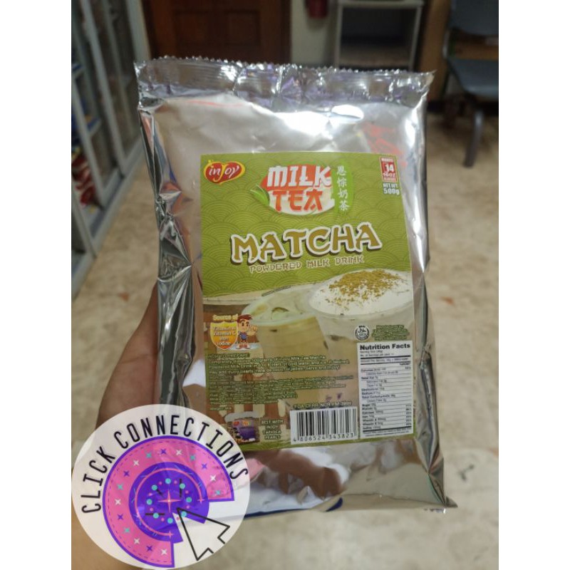 Injoy Milk Tea MATCHA Powdered Drink (500gms) Shopee Philippines